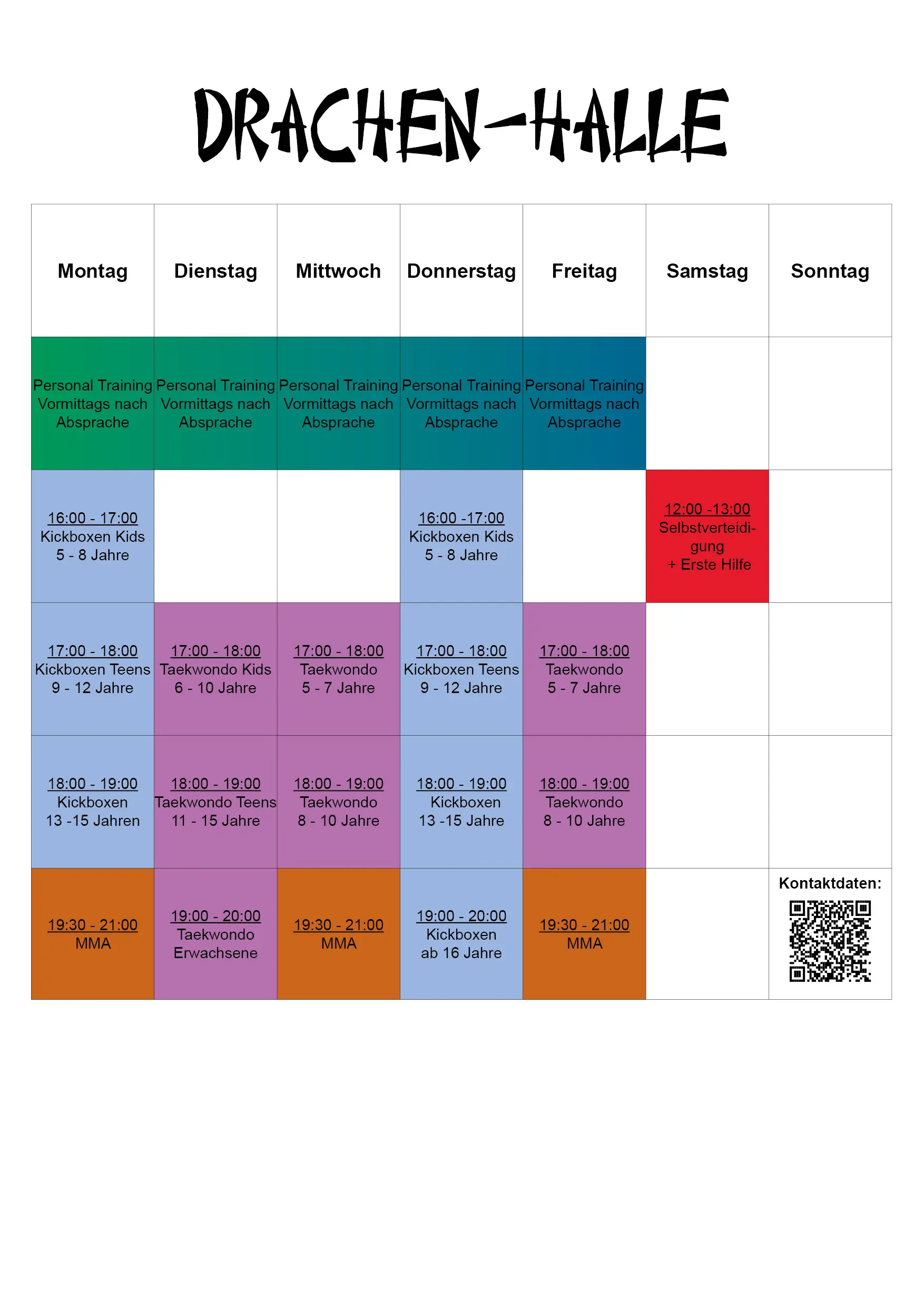 Personal Training, Kickboxen, MMA, Taekwondo, Selbstverteidigung, SV, Erste Hilfe, Düsseldorf Gerresheim, Vennhausen, Unterbach, Flingern