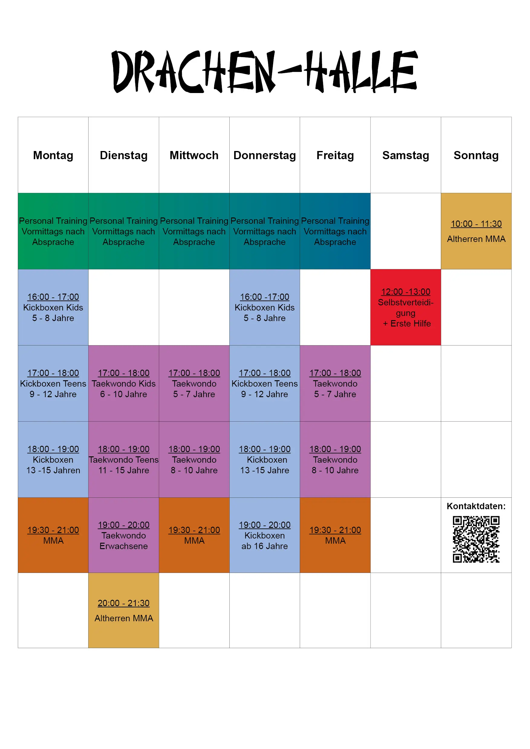 Personal Training, Kickboxen, MMA, Altherren MMA, Taekwondo, Selbstverteidigung, SV, Erste Hilfe, Düsseldorf Gerresheim, Vennhausen, Unterbach, Flingern